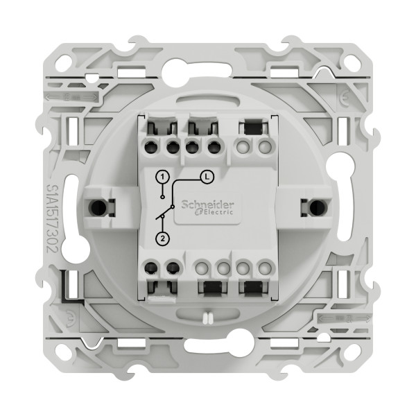 Va-et-vient lumineux anthracite Schneider Odace localisation ou témoin LED orange 1,5mA