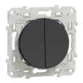 Va-et-vient et poussoir anthracite Schneider Odace 10A