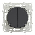 Va-et-vient et poussoir anthracite Schneider Odace 10A