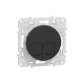 Double Prise RJ45 Anthracite Odace Schneider Electric- Sans Connecteur