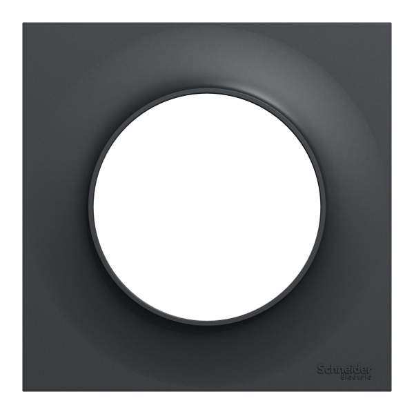 Plaque anthracite Schneider Odace Styl 1 poste