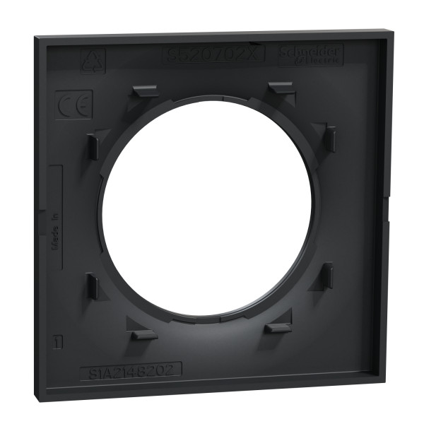 Plaque anthracite Schneider Odace Styl 1 poste