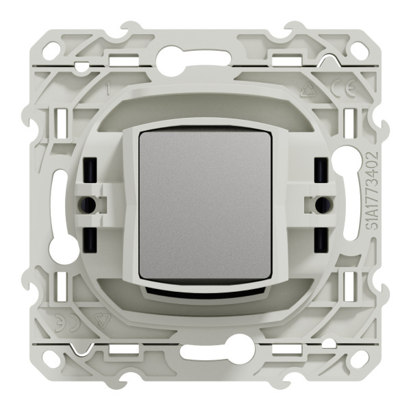 Odace - prise tv simple, fixation par vis, cobalt