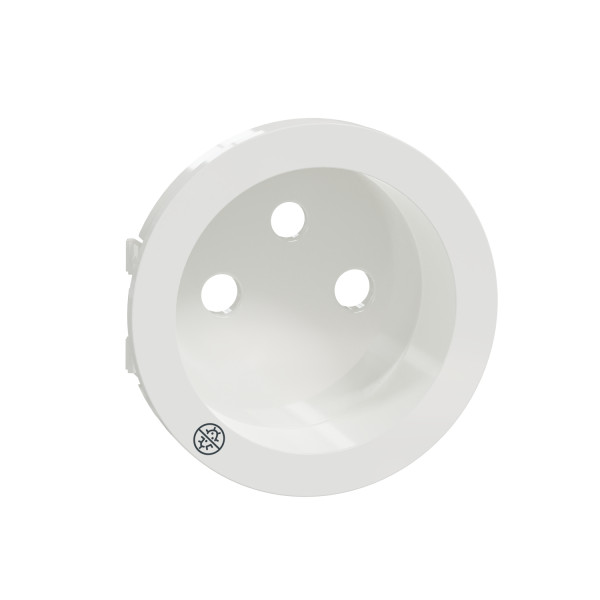 Odace, enjoliveur seul prise de courant 2p+t 16a, antibacterien