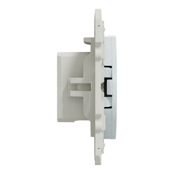 Odace - prise tv simple blanche recyclé - fixation par vis