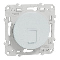 Odace, prise rj45 blanc recyclé, grade 3 (multimédia) cat. 6 stp, à vis