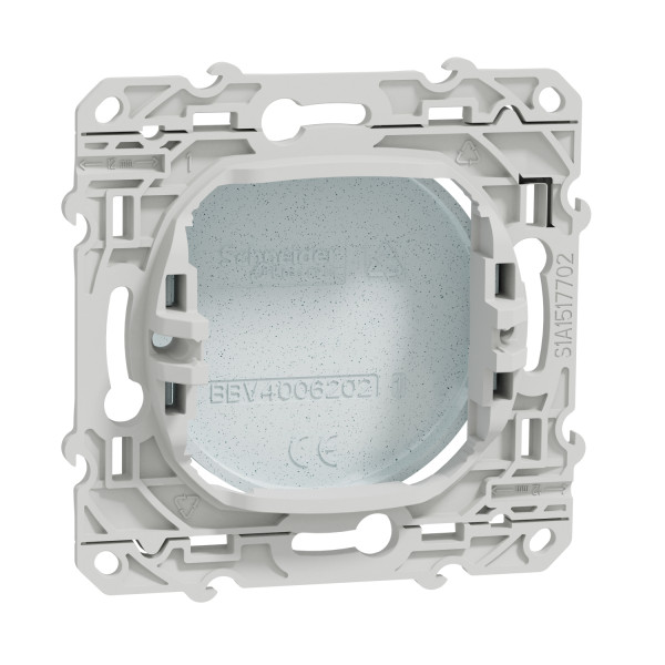 Odace - obturateur blanc recyclé - fixation par vis