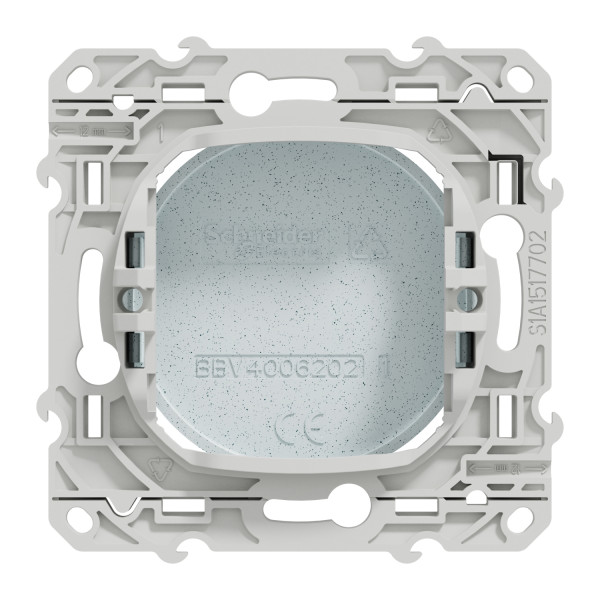 Odace - obturateur blanc recyclé - fixation par vis