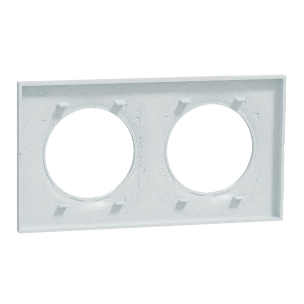 Odace styl, plaque blanc recyclé 2 postes horizontaux ou verticaux entraxe 71mm