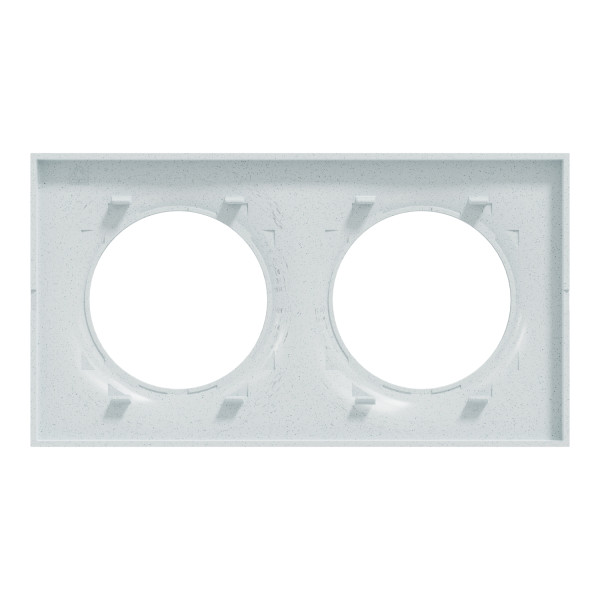 Odace styl, plaque blanc recyclé 2 postes horizontaux ou verticaux entraxe 71mm