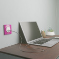 Prise USB double blanche Schneider Odace type A+C 5Vcc 2,4A
