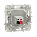 Prise haut-parleur blanche Schneider Odace 1 sortie fixation par vis