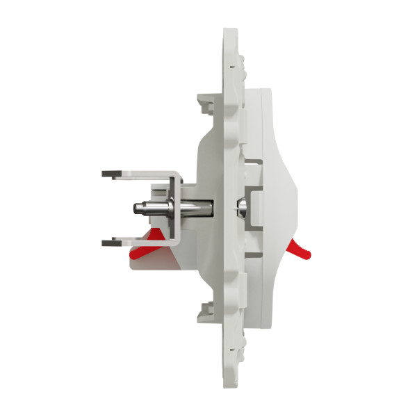 Prise haut-parleur blanche Schneider Odace 1 sortie fixation par vis