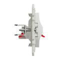 Prise haut-parleur blanche Schneider Odace 1 sortie fixation par vis
