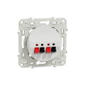 Prise haut-parleur blanche Schneider Odace 2 sorties
