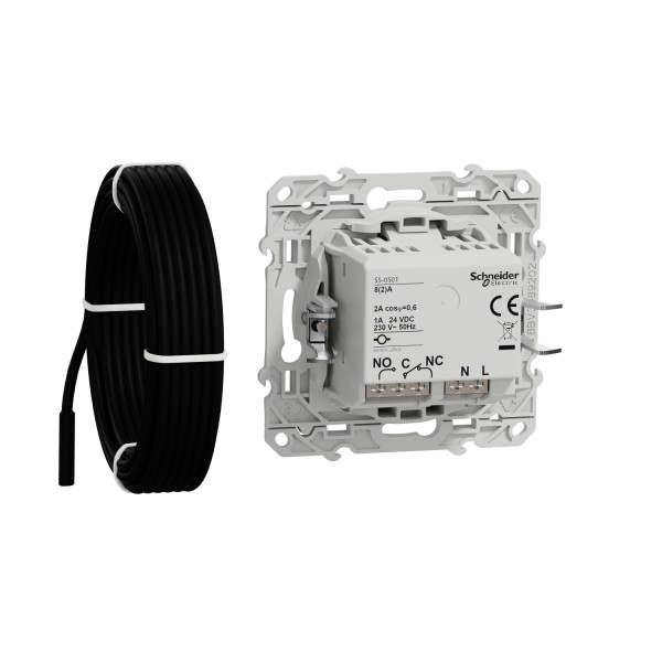 Schneider Odace thermostat Blanc, 10 A pour plancher chauffant, livré avec sonde