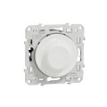 Interrupteur variateur rotatif blanc Schneider Odace LED 3 à 100W 2 ou 3 fils 
