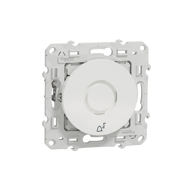 Sonnette électronique blanche Schneider Odace 5 tonalités 230V fixation à vis