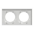 Plaque grise Schneider Odace Styl 2 postes entraxe 71mm horizontal ou vertical