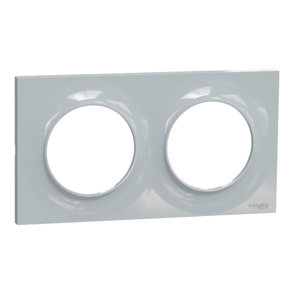 Plaque sable Schneider Odace Styl 2 postes entraxe 71mm horizontal ou vertical