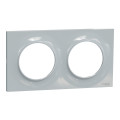 Plaque sable Schneider Odace Styl 2 postes entraxe 71mm horizontal ou vertical