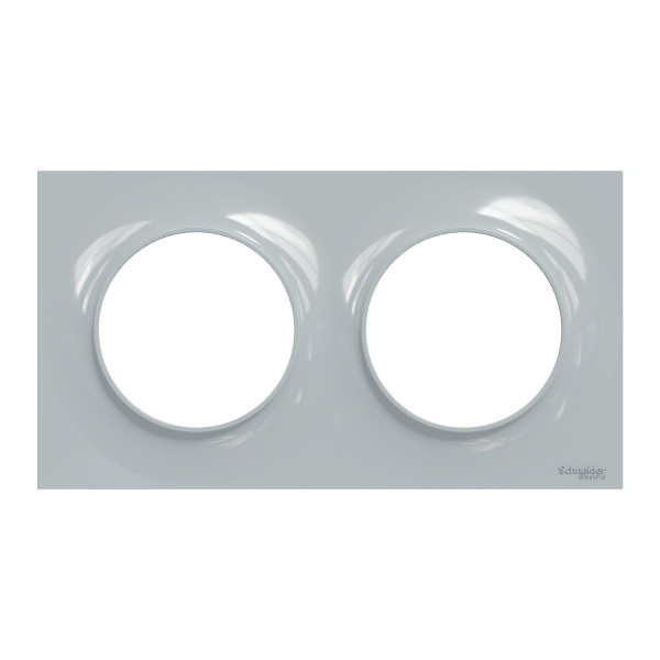 Plaque sable Schneider Odace Styl 2 postes entraxe 71mm horizontal ou vertical