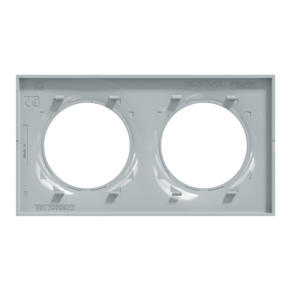 Plaque sable Schneider Odace Styl 2 postes entraxe 71mm horizontal ou vertical