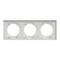 Plaque grise Schneider Odace Styl 3 postes entraxe 71mm horizontal ou vertical