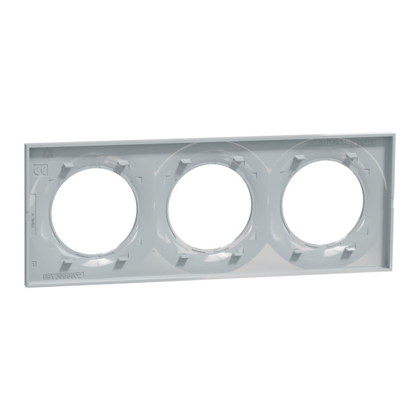 Plaque sable Schneider Odace Styl 3 postes entraxe 71mm horizontal ou vertical