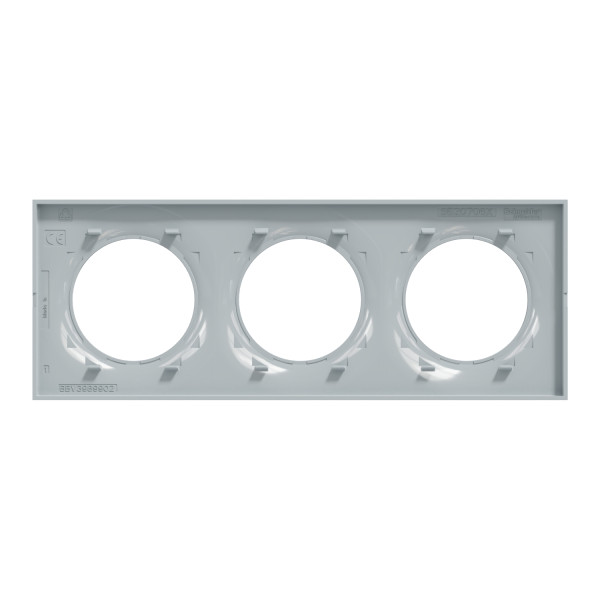 Plaque sable Schneider Odace Styl 3 postes entraxe 71mm horizontal ou vertical