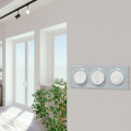 Plaque sable Schneider Odace Styl 3 postes entraxe 71mm horizontal ou vertical