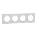 Plaque grise Schneider Odace Styl 4 postes entraxe 71mm horizontal ou vertical