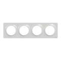 Plaque grise Schneider Odace Styl 4 postes entraxe 71mm horizontal ou vertical