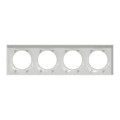 Plaque grise Schneider Odace Styl 4 postes entraxe 71mm horizontal ou vertical