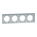 Plaque sable Schneider Odace Styl 4 postes entraxe 71mm horizontal ou vertical