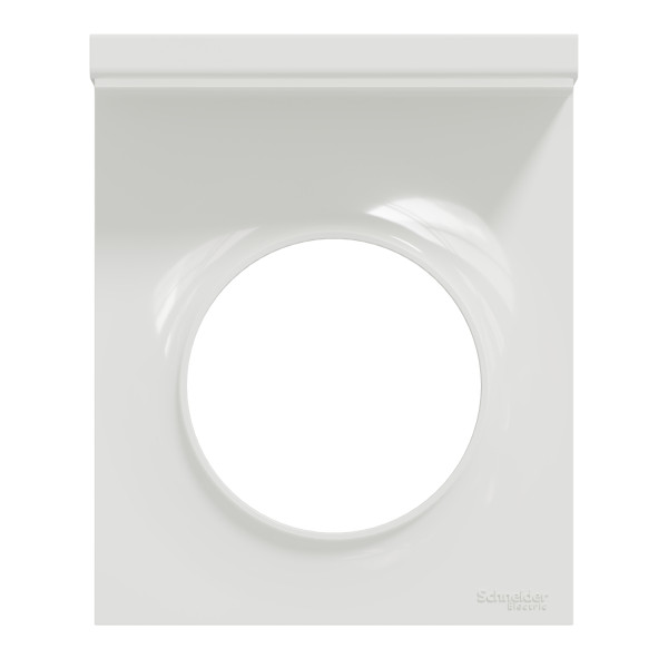 Plaque blanche avec support téléphone Schneider Odace Styl Pratic 1 poste
