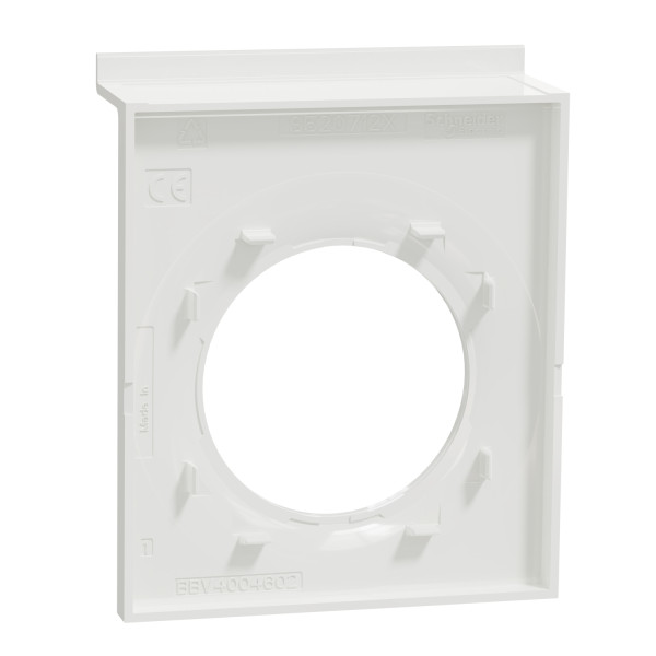 Plaque blanche avec support téléphone Schneider Odace Styl Pratic 1 poste