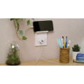 Plaque blanche avec support téléphone Schneider Odace Styl Pratic 1 poste