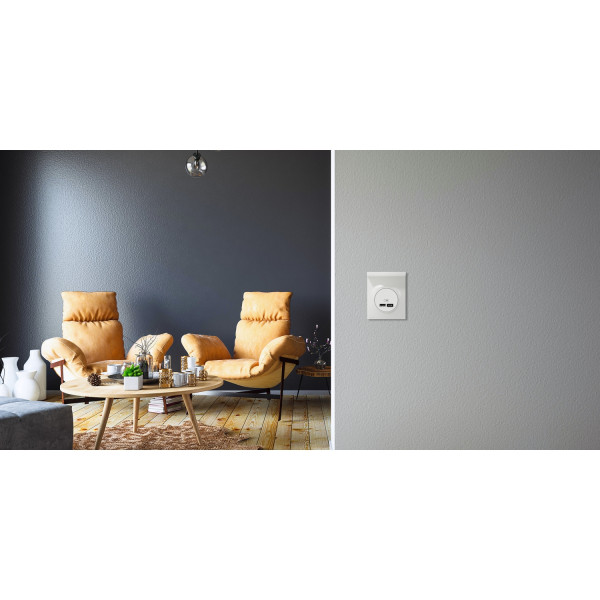 Plaque blanche avec support téléphone Schneider Odace Styl Pratic 1 poste