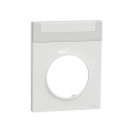 Plaque blanche avec porte etiquette Schneider Odace Styl Pratic 1 poste