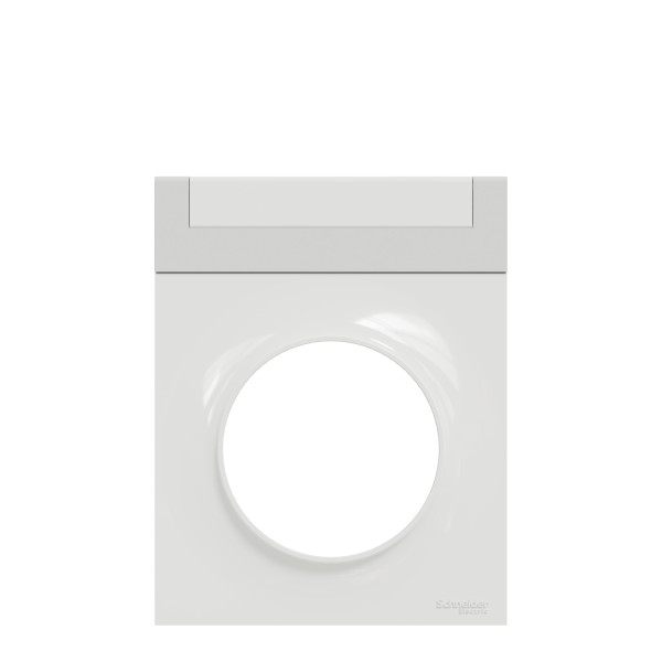 Plaque blanche avec porte etiquette Schneider Odace Styl Pratic 1 poste