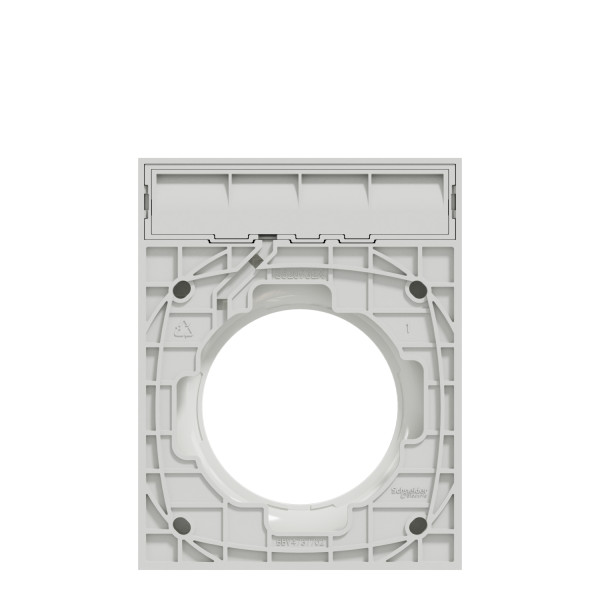 Plaque blanche avec porte etiquette Schneider Odace Styl Pratic 1 poste