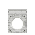 Plaque blanche avec porte etiquette Schneider Odace Styl Pratic 1 poste