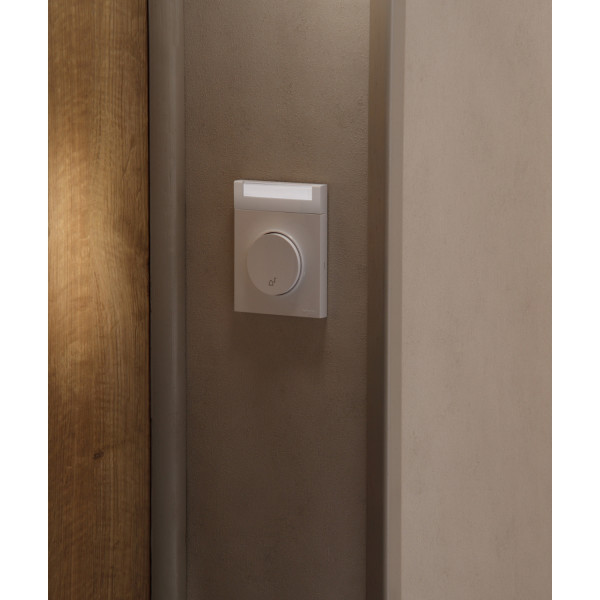 Plaque blanche avec porte etiquette Schneider Odace Styl Pratic 1 poste