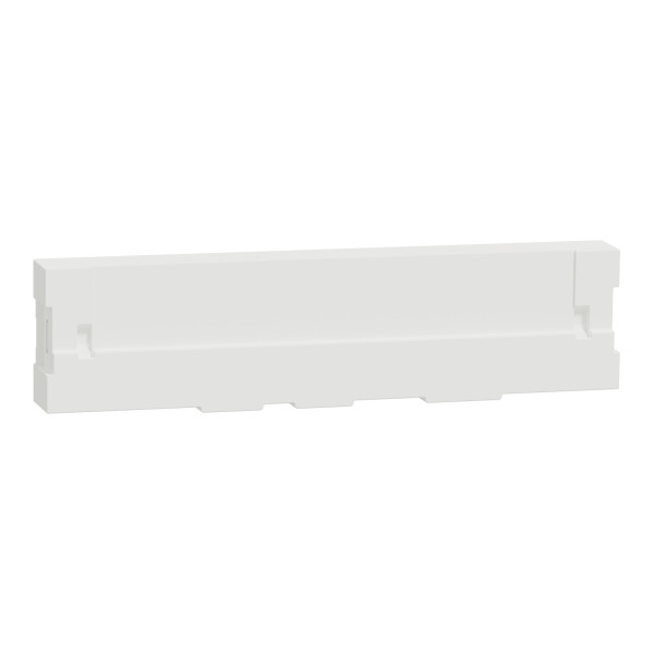 Plaque blanche porte etiquette Schneider Odace Styl Pratic avec bloc lumineux 1 poste