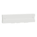 Plaque blanche porte etiquette Schneider Odace Styl Pratic avec bloc lumineux 1 poste