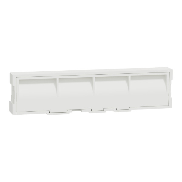 Plaque blanche porte etiquette Schneider Odace Styl Pratic avec bloc lumineux 1 poste