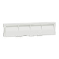 Plaque blanche porte etiquette Schneider Odace Styl Pratic avec bloc lumineux 1 poste
