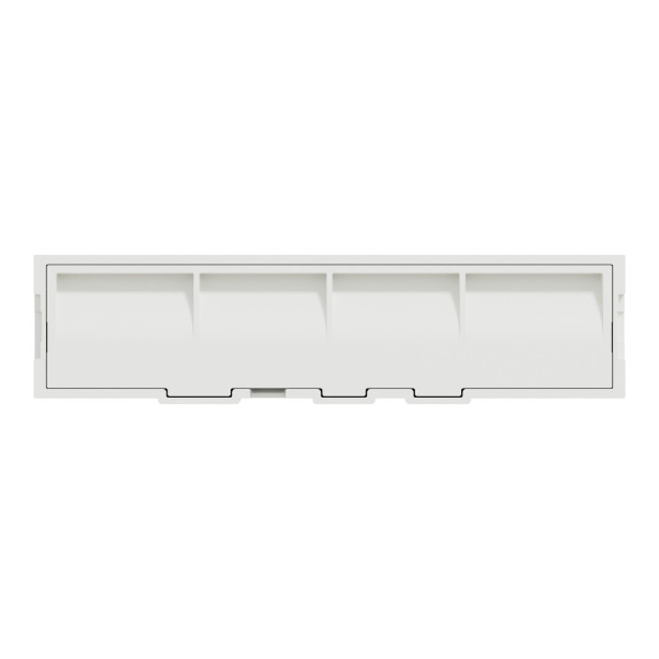 Plaque blanche porte etiquette Schneider Odace Styl Pratic avec bloc lumineux 1 poste