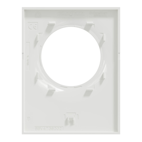 Plaque blanche avec pince multi-usage Schneider Odace Styl Pratic 1 poste